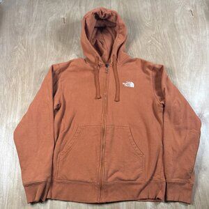 The North Face Mens Orange Full Zip Long Sleeve Hoodie Size Medium